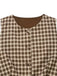 Brown 1930s Gingham Plaids Vest - vintage fashion, retro style