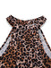 This Brown 1930s Leopard Butterfly Round Halter Dress wraps her in 1930s elegance, one twirl at a time