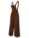 Brown 1930s Solid Corduroy Bib Jumpsuit, vintage romper, retro jumpsuit - perfect for women who love vintage and retro fashion