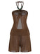 Brown 1940s Halter Solid Cover Up Set - vintage fashion, retro style