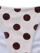 Brown 1940s Polka Dot Deep-V Halter Tankini Set - vintage fashion, retro style