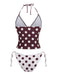 Brown-1940s-Polka-Dot-Halter-Tankini-Set-back-view