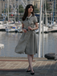 Brown 1940s Small Windowpane Plaid Dress - vintage dress, retro fashion