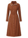 1940s Solid Lapel Belted Corduroy | 1940s | vintage dress, retro fashion