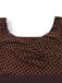 Brown 1950s Gingham Lace-Up Backless Tiered Dress - vintage dress, retro fashion, rockabilly