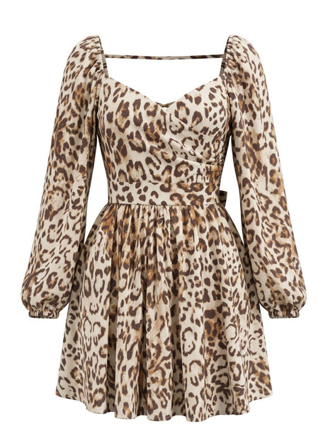 leopard backless dress Leopard Backless Dress Malliny