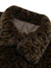 Brown 1950s Leopard Lapel Faux Fur Coat, vintage coat, retro outerwear - perfect for women who love vintage and retro fashion