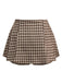 Brown 1960s Gingham Plaid Pleated Skirt - vintage skirt, retro style