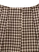 Brown 1960s Gingham Plaid Pleated Skirt - vintage skirt, retro style
