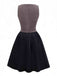 Brown 1960s Pirate Lace-Up Square-Neck Corset Dress - vintage dress, retro fashion