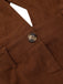 Brown 1960s V-Neck Cross-Back Pinafore Dress — the kind of 1960s dress that makes strangers smile