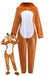 Brown 1970s Christmas Reindeer Cosplay Jumpsuit - vintage jumpsuit, retro fashion
