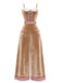 Brown 1970s Gingerbread Velvet Strap Jumpsuit - vintage jumpsuit, retro fashion