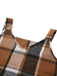 Brown 1970s Plaid V-Neck Pocket Overall Dress - vintage dress, retro fashion