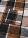 Brown 1970s Plaid V-Neck Pocket Overall Dress - vintage dress, retro fashion