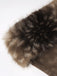 Brown 1980s Deer Faux Fur-Trimmed Crop Top - vintage fashion, retro style