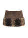 Brown 1980s Deer Faux Fur-Trimmed Skirt - vintage skirt, retro style