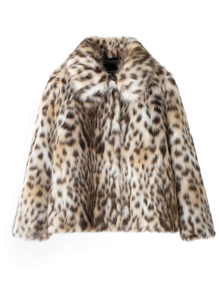 Brown 1980s Leopard Print Faux Fur Coat | Retro Stage