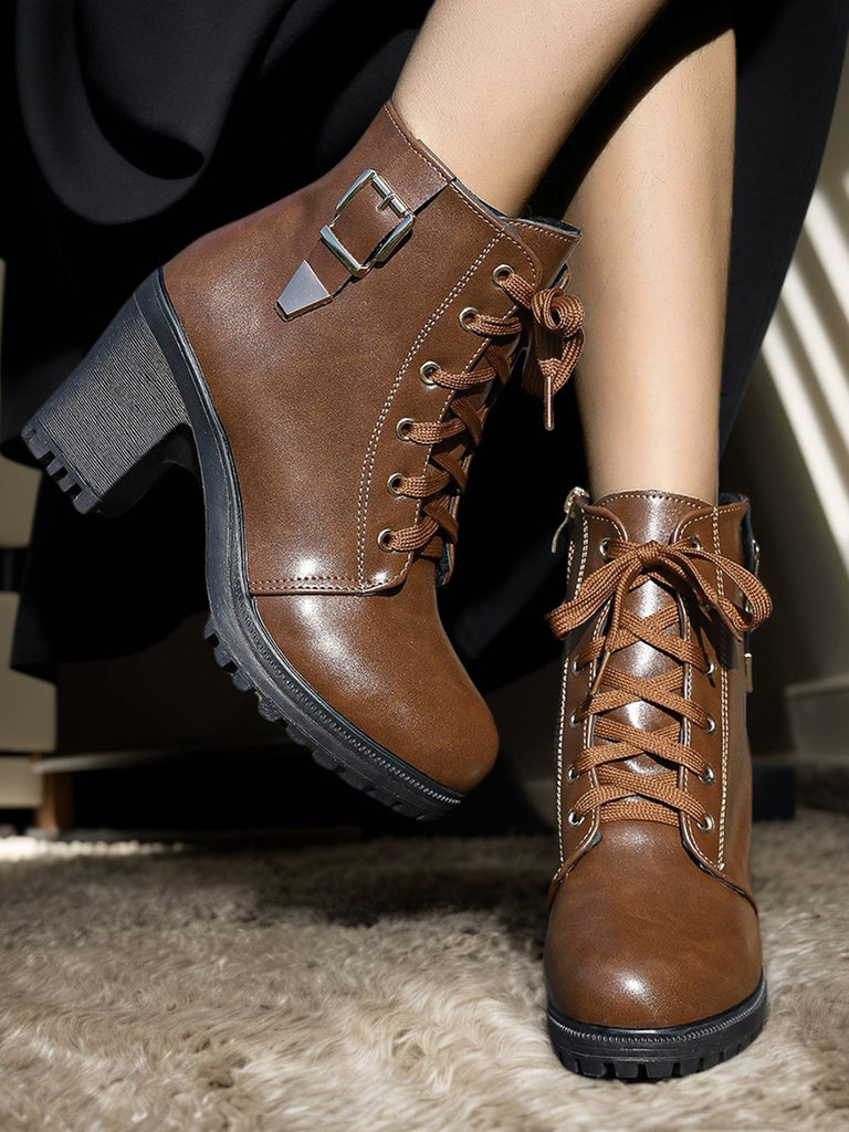 Vintage Leather Chunky High Heels | vintage shoes, retro heels