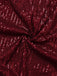 Burgundy 1950s Velvet Sequin V-Neck Maxi Dress - vintage dress, retro fashion, rockabilly