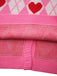 Pink 1950s Valentine Heart Knit Cardigan Sweater