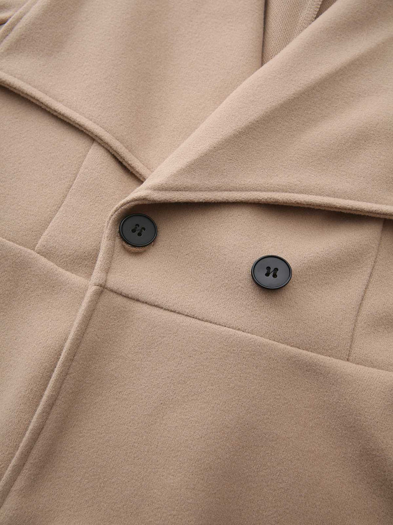 1940s Lapel Solid Tailored Coat
