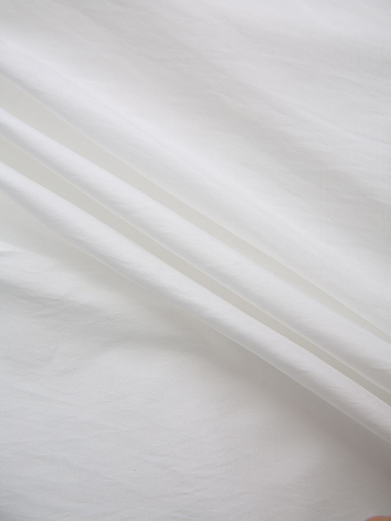 White 1960s Satin Off-Shoulder Mini Dress