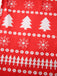 Red 1930s Christmas Tree Reindeer Pants