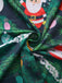 Green 1960s Christmas Pattern Bodycon Dress