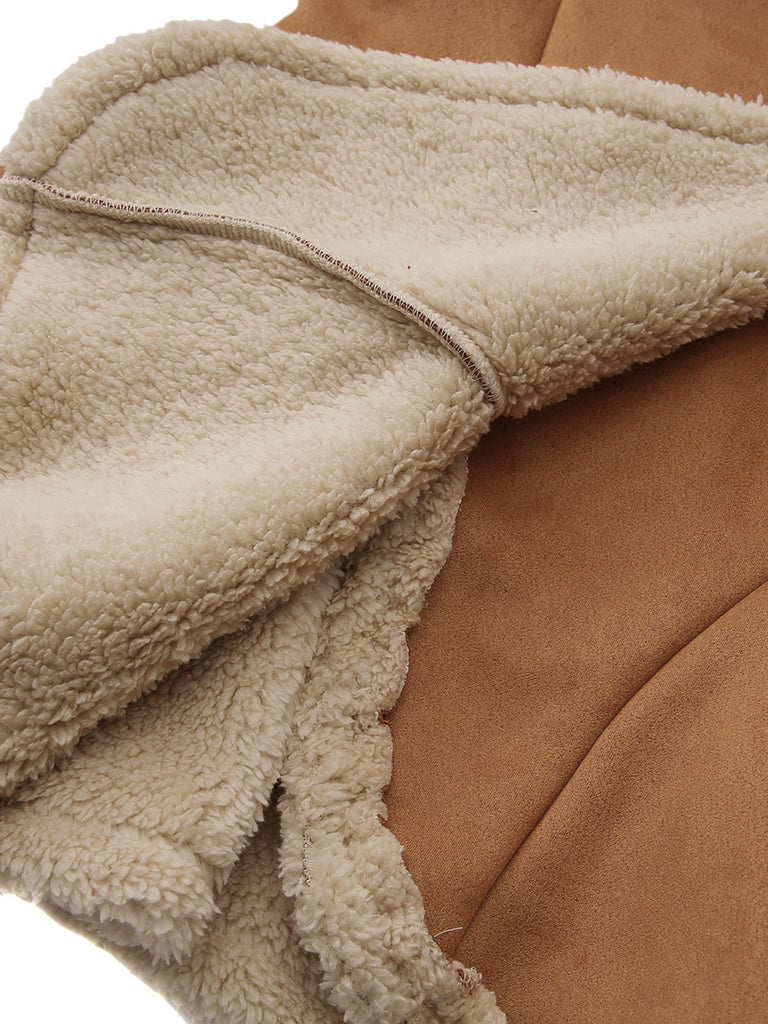 Vintage 1970s Lapel Flared Hem Suede Jacket