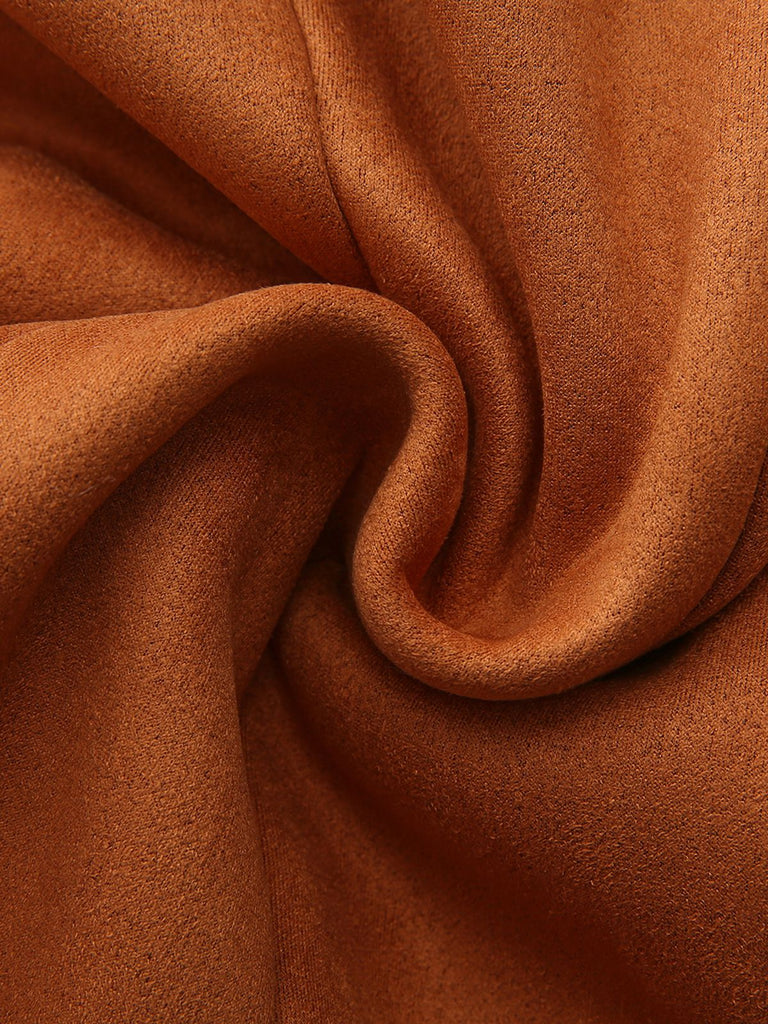 Vintage 1970s Lapel Flared Hem Suede Jacket