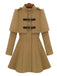 Camel 1940s Single-Breasted Woolen Coat - vintage fashion, retro style