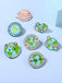 Cartoon Earth Day Letters Round Brooch - vintage fashion, retro style