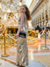 She slips into this Champagne 1930s Keyhole Sequined Maxi Dress and suddenly it's a 1930s daydream