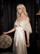 Champagne 1950s Satin Belt Tulle Cocktail Dress - vintage dress, retro fashion, rockabilly