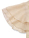 Champagne 1950s Satin Belt Tulle Cocktail Dress - vintage dress, retro fashion, rockabilly