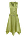Chartreuse 1920s Shimmering Handkerchief Hem Dress - vintage dress, retro fashion, Gatsby party