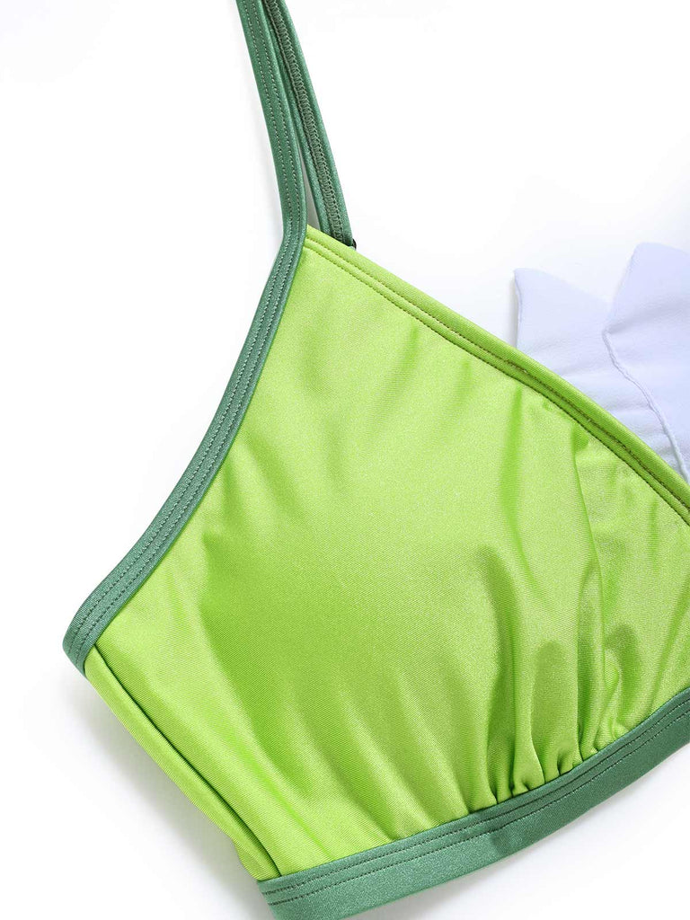 [Pre-Sale] Chartreuse 1970s Chiffon Swimsuit
