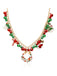 Christmas Bells Candy Cane Wreath Pendants Necklace - vintage fashion, retro style