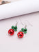 Christmas Bow Red Bead Drop Earrings: vintage detail work for the woman who notices