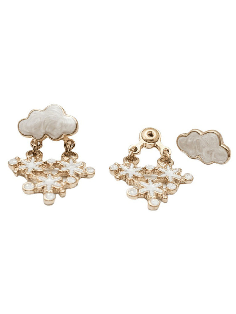 Christmas Cloud Snowflake Gradient Earrings: timeless style reimagined