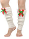 Christmas Contrast Plus Trim Knit Leg Warmers — vintage style that transcends decades