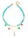 Christmas Layered Beaded Bells Necklace - vintage fashion, retro style, elegant red