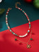Christmas Layered Beaded Bells Necklace - vintage fashion, retro style, elegant red