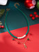 Christmas Layered Beaded Bells Necklace - vintage fashion, retro style, elegant red