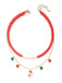 Christmas Layered Beaded Bells Necklace - vintage fashion, retro style, elegant red