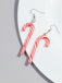 Christmas Rainbow Cane Candy Color Earrings - vintage fashion, retro style