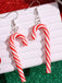 Christmas Rainbow Cane Candy Color Earrings - vintage fashion, retro style