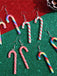 Christmas Rainbow Cane Candy Color Earrings - vintage fashion, retro style