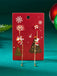 Christmas Santa Claus Long Drop Earrings - vintage fashion, retro style